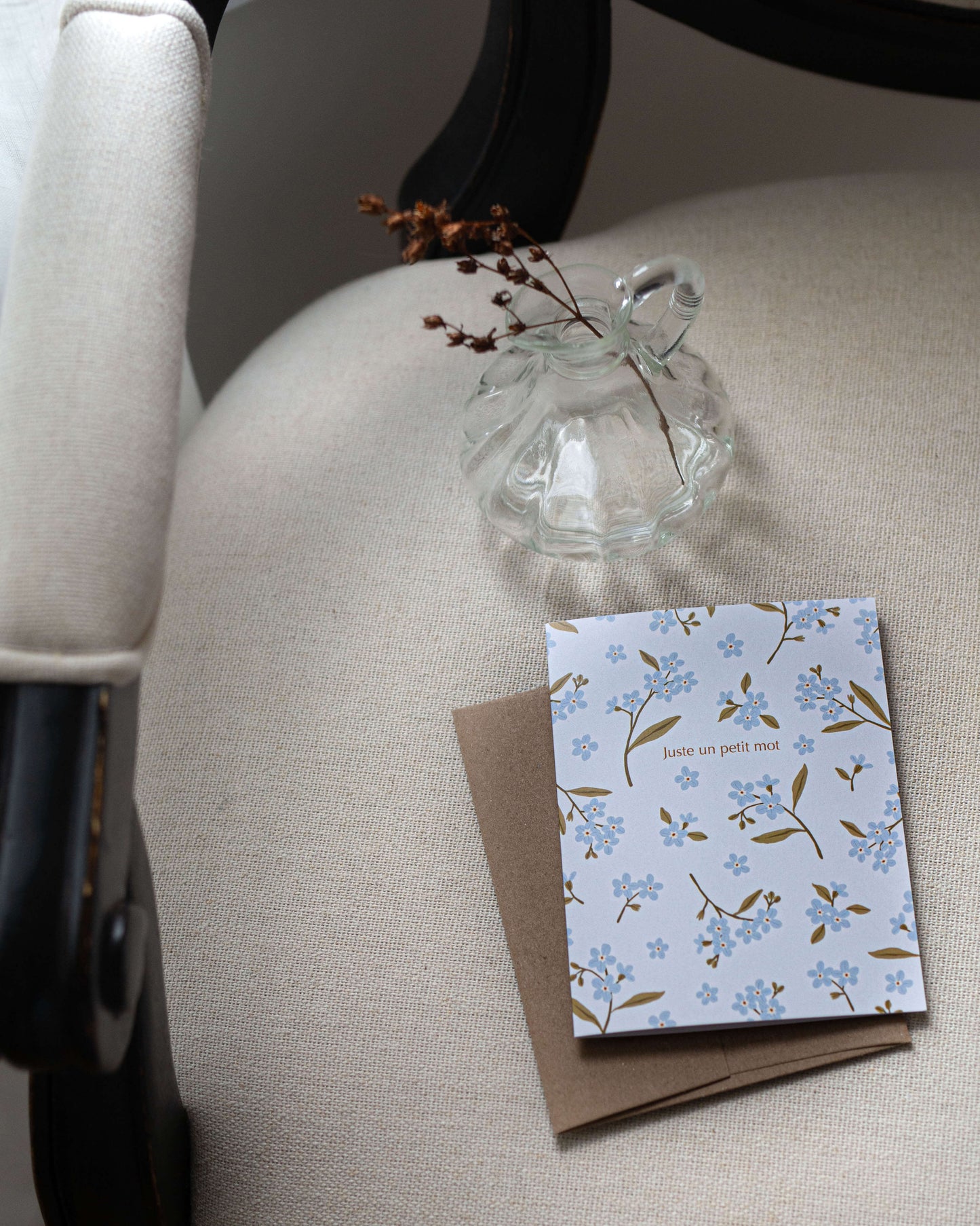 Blue Flowers Card ~ Joannie Houle | Floral Paper Co.