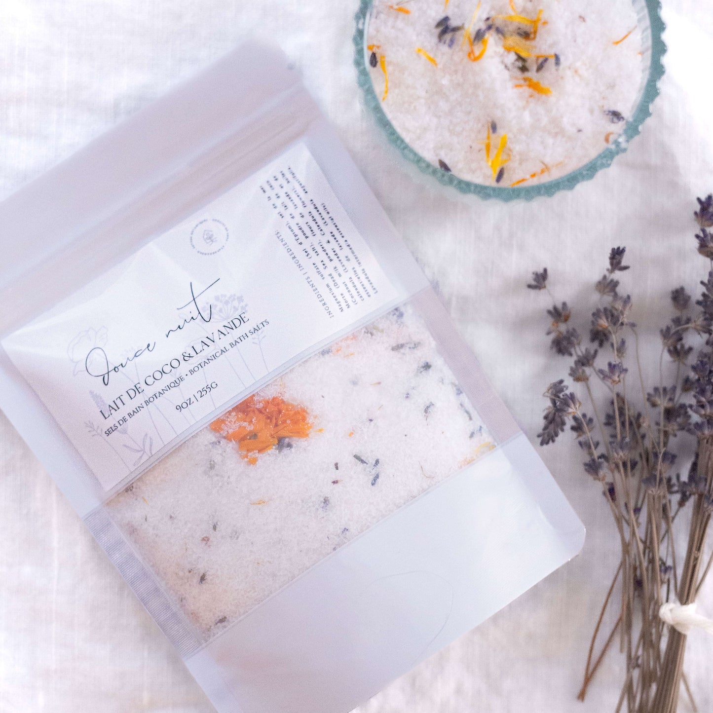Sels de bain | Lait de coco & lavande