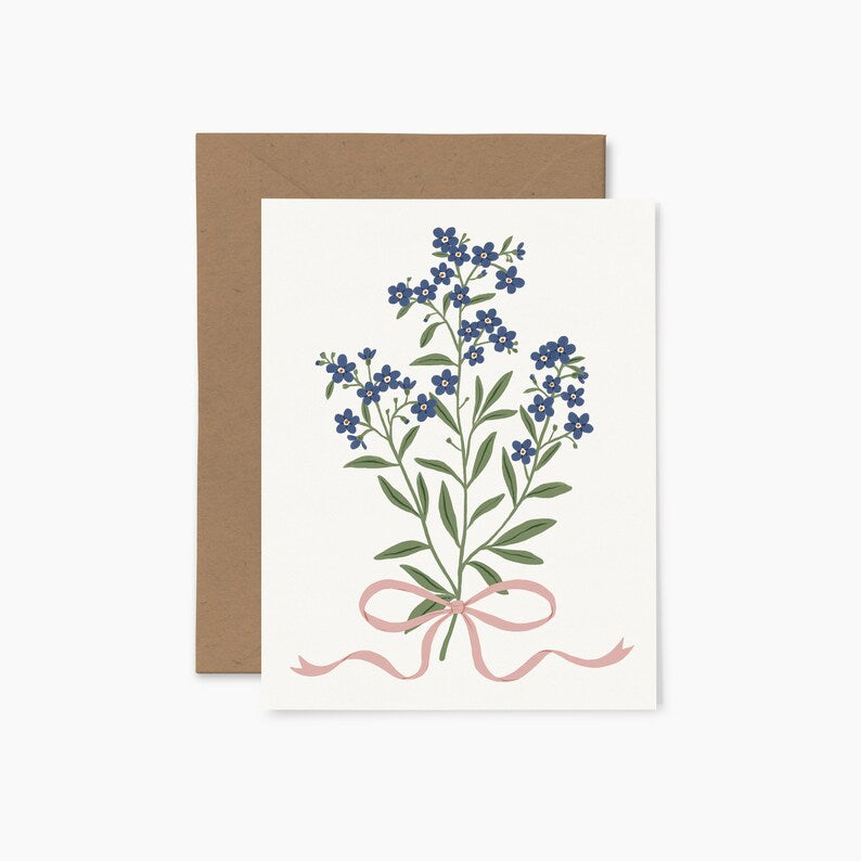 Carte Ruban rose ~ Joannie Houle | Papier fleuri co.