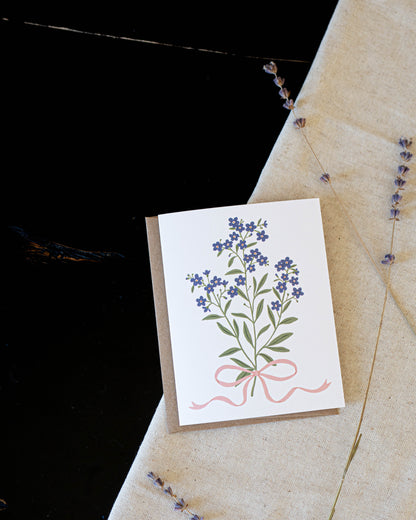 Carte Ruban rose ~ Joannie Houle | Papier fleuri co.