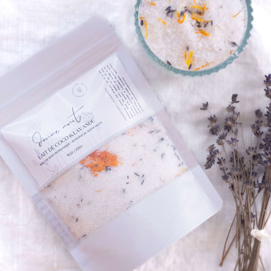 Sels de bain | Lait de coco & lavande