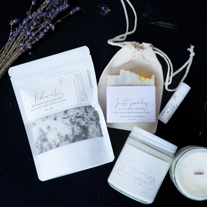 Personnalisez votre moment de détente avec le Coffret Évasion et sa sélection de produits artisanaux.