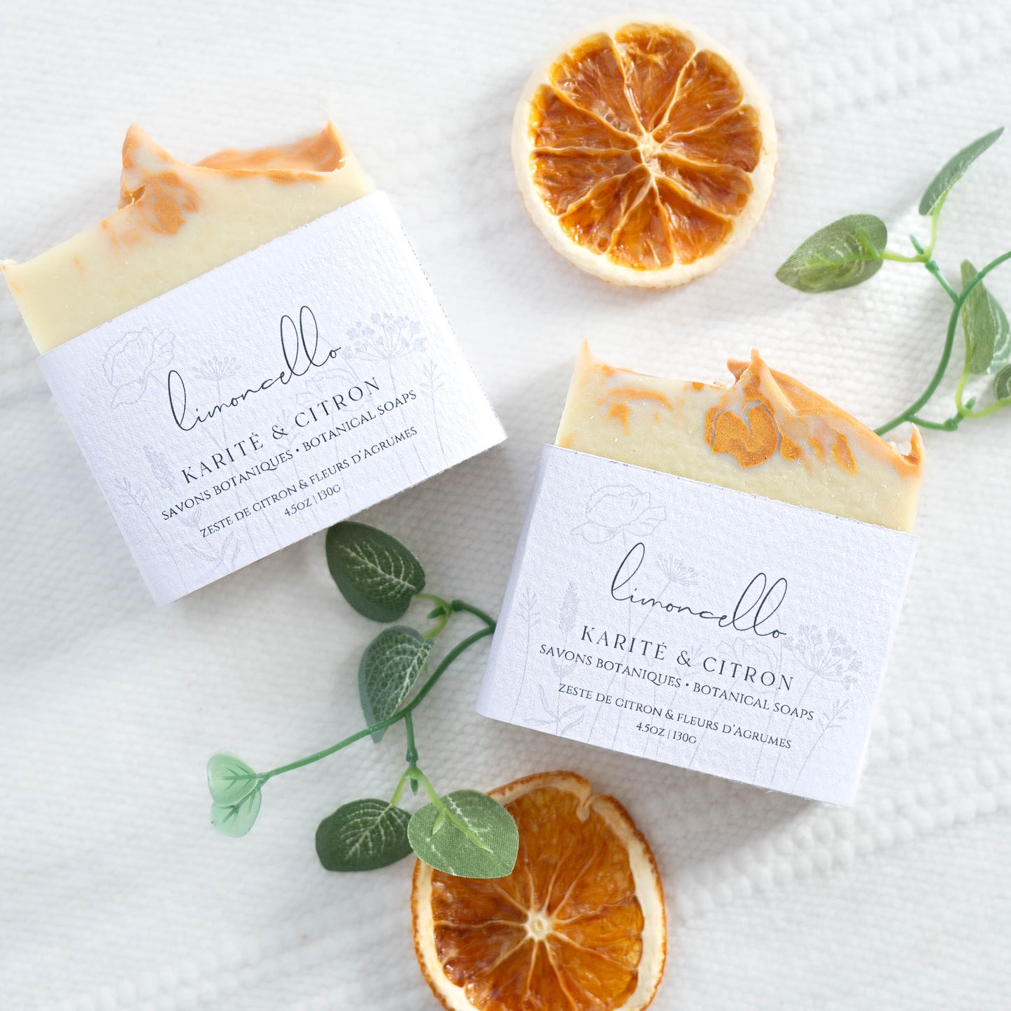 Savon naturel au beurre de karité et au parfum de citron rafraîchissant, inspiré par la nature, fabriqué au Québec par staygroundedco. vue 2